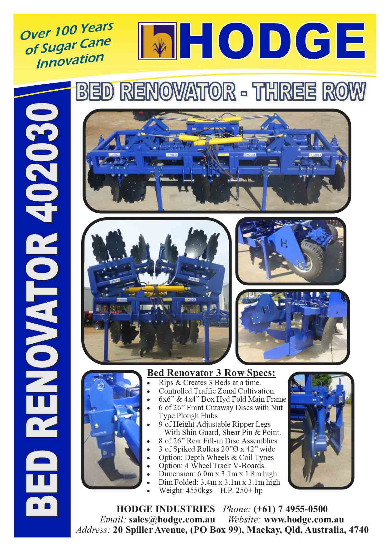 Bed-Renovator-3row--402030--Brochure — Hodge Industries in Mackay Harbour, QLD
