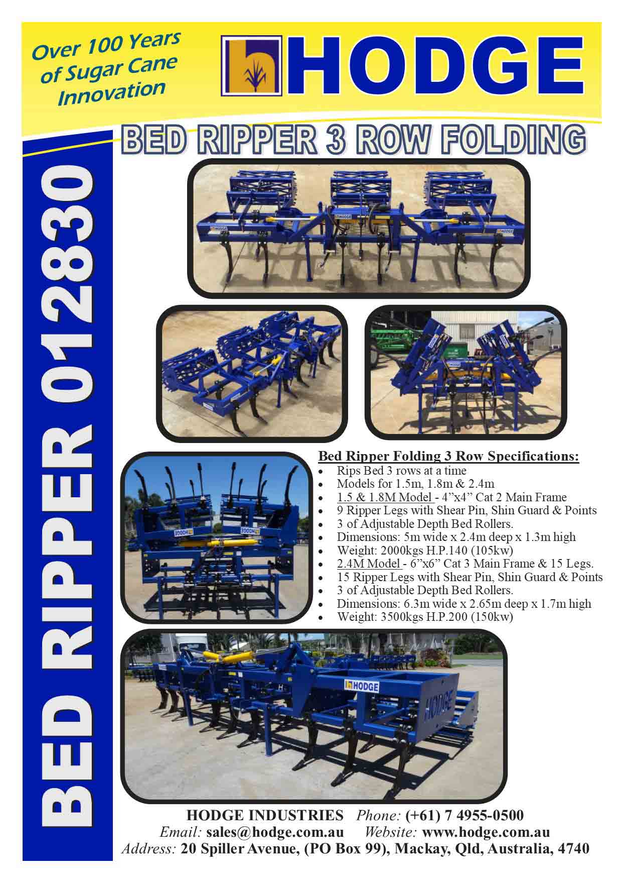 Bed-Ripper-Folding-3row--012830--Brochure — Hodge Industries in Mackay Harbour, QLD