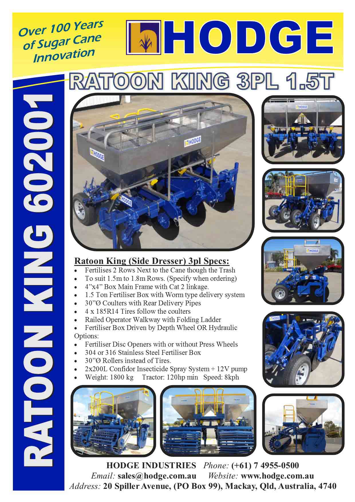 RatoonKing3pl1-5T-602001--Brohure — Hodge Industries in Mackay Harbour, QLD